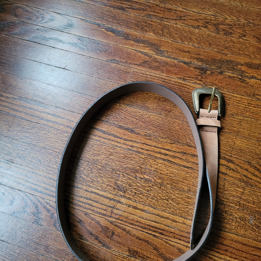 Time and Tru L Women’s Leather Belt Cognac Western, Casual - Picture 4 of 11